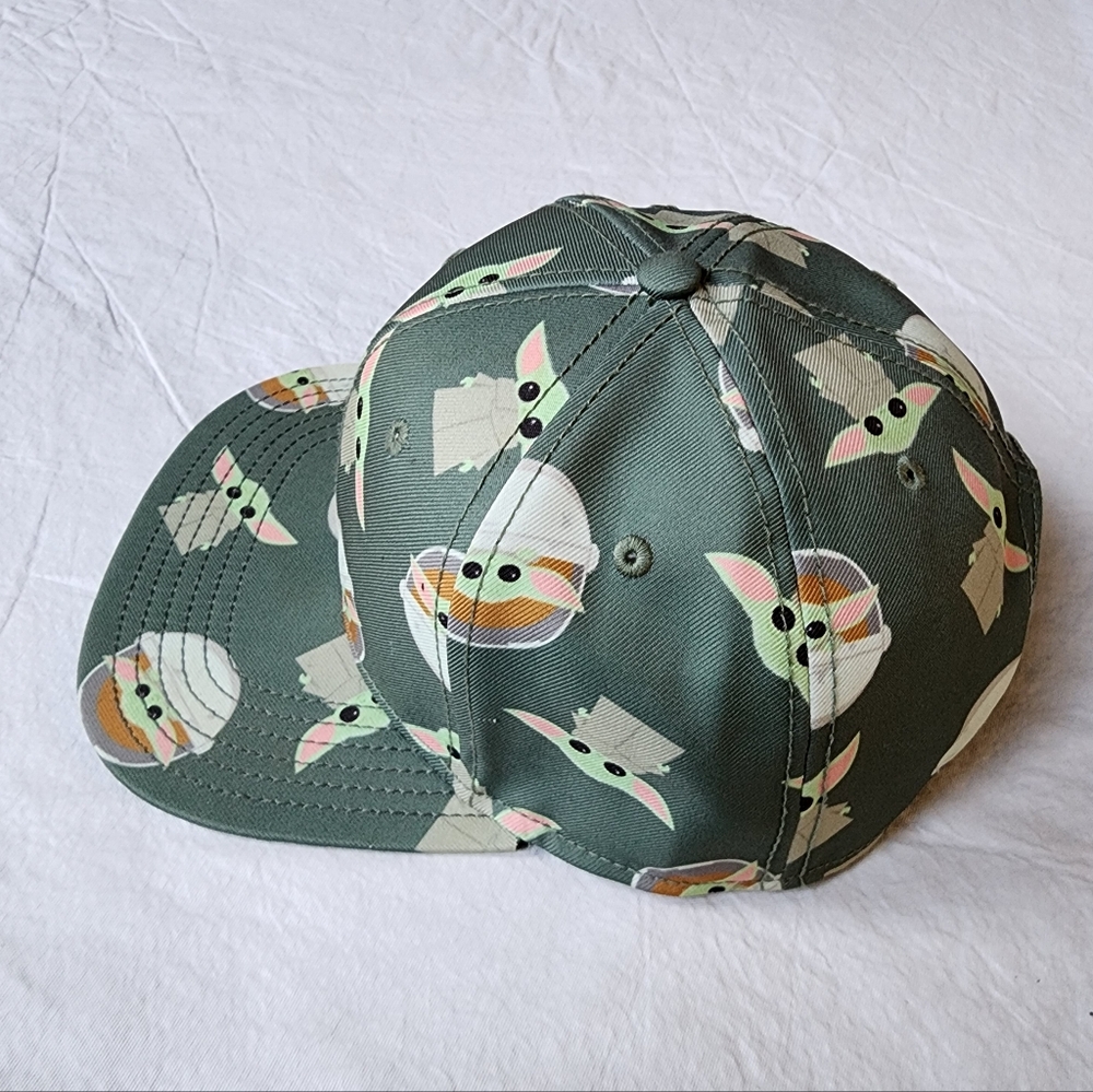 STAR WARS Men's Licensed Mandalorian Baby Yoda All Over Print Snapback Cap Hat - Picture 3 of 6